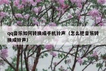qq音乐如何转换成手机铃声（怎么把音乐转换成铃声）