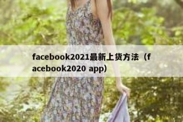 facebook2021最新上货方法（facebook2020 app）