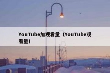 YouTube加观看量（YouTube观看量）