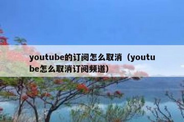 youtube的订阅怎么取消（youtube怎么取消订阅频道）