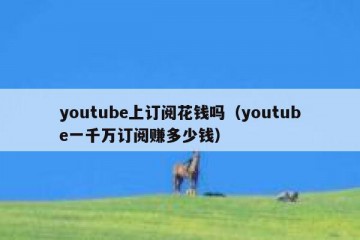 youtube上订阅花钱吗（youtube一千万订阅赚多少钱）