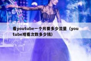 看youtube一个月要多少流量（youtube观看次数多少钱）
