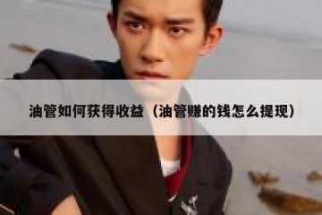 油管如何获得收益（油管赚的钱怎么提现）