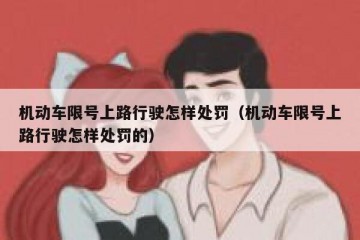 机动车限号上路行驶怎样处罚（机动车限号上路行驶怎样处罚的）