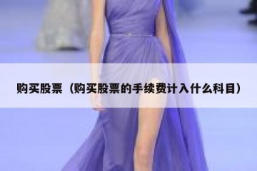 购买股票（购买股票的手续费计入什么科目）