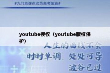 youtube授权（youtube版权保护）