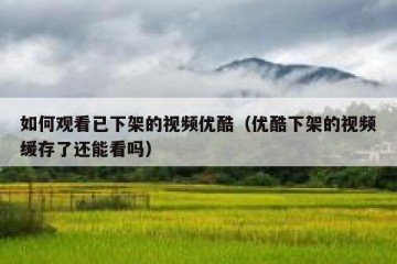 如何观看已下架的视频优酷（优酷下架的视频缓存了还能看吗）