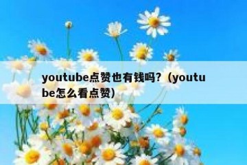 youtube点赞也有钱吗?（youtube怎么看点赞）