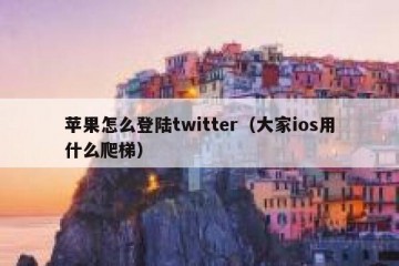 苹果怎么登陆twitter（大家ios用什么爬梯）