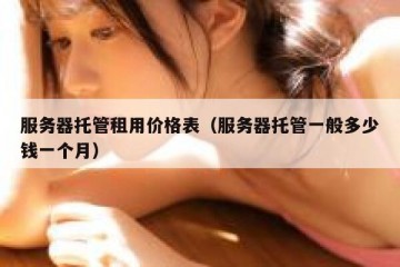 服务器托管租用价格表（服务器托管一般多少钱一个月）
