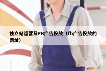 独立站运营及FB广告投放（fb广告投放的网址）