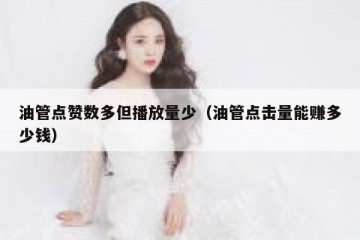 油管点赞数多但播放量少（油管点击量能赚多少钱）