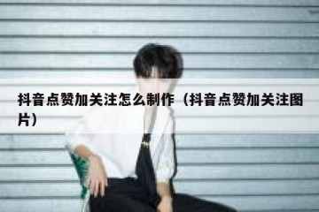 抖音点赞加关注怎么制作（抖音点赞加关注图片）