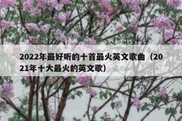 2022年最好听的十首最火英文歌曲（2021年十大最火的英文歌）