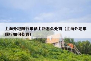 上海外地限行车辆上路怎么处罚（上海外地车限行如何处罚）