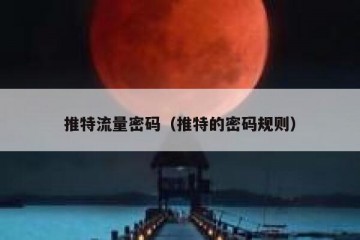 推特流量密码（推特的密码规则）