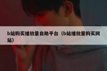 b站购买播放量自助平台（b站播放量购买网站）