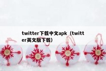 twitter下载中文apk（twitter英文版下载）