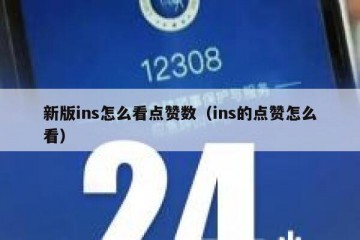新版ins怎么看点赞数（ins的点赞怎么看）