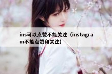ins可以点赞不能关注（instagram不能点赞和关注）