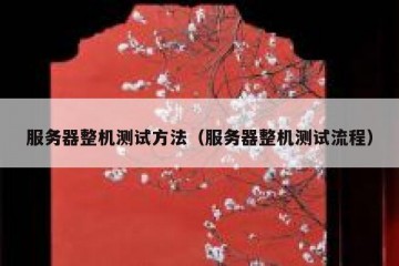 服务器整机测试方法（服务器整机测试流程）