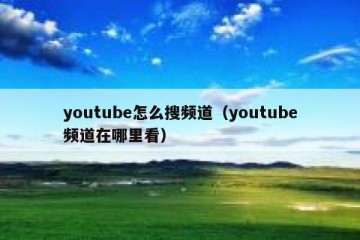 youtube怎么搜频道（youtube频道在哪里看）