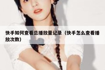 快手如何查看总播放量记录（快手怎么查看播放次数）