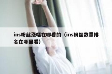 ins粉丝涨幅在哪看的（ins粉丝数量排名在哪里看）