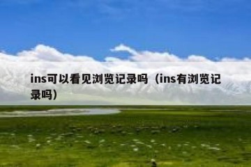 ins可以看见浏览记录吗（ins有浏览记录吗）