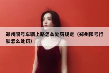 郑州限号车辆上路怎么处罚规定（郑州限号行驶怎么处罚）