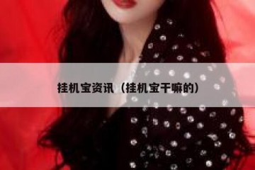 挂机宝资讯（挂机宝干嘛的）