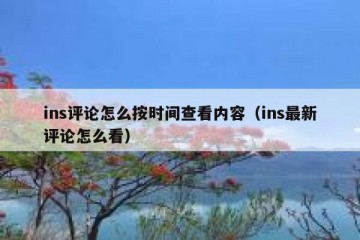 ins评论怎么按时间查看内容（ins最新评论怎么看）
