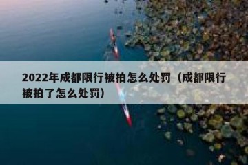 2022年成都限行被拍怎么处罚（成都限行被拍了怎么处罚）