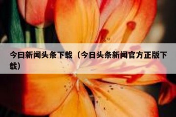 今曰新闻头条下载（今日头条新闻官方正版下载）
