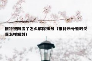 推特被限流了怎么解除账号（推特账号暂时受限怎样解封）