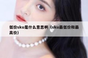 低价sku是什么意思啊（sku最低价和最高价）