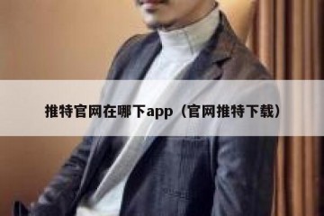 推特官网在哪下app（官网推特下载）