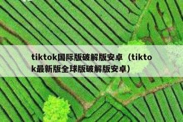 tiktok国际版破解版安卓（tiktok最新版全球版破解版安卓）