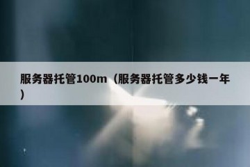 服务器托管100m（服务器托管多少钱一年）