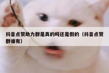 抖音点赞助力群是真的吗还是假的（抖音点赞群谁有）