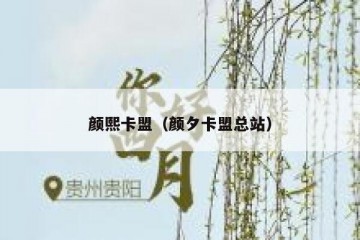 颜熙卡盟（颜夕卡盟总站）