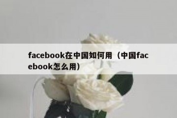 facebook在中国如何用（中国facebook怎么用）