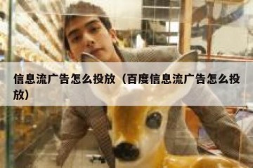 信息流广告怎么投放（百度信息流广告怎么投放）
