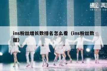 ins粉丝增长数排名怎么看（ins粉丝数据）