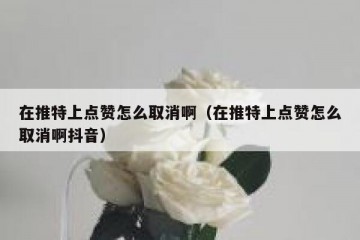 在推特上点赞怎么取消啊（在推特上点赞怎么取消啊抖音）