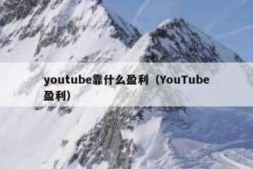 youtube靠什么盈利（YouTube盈利）