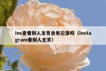 ins查看别人主页会有记录吗（instagram看别人主页）