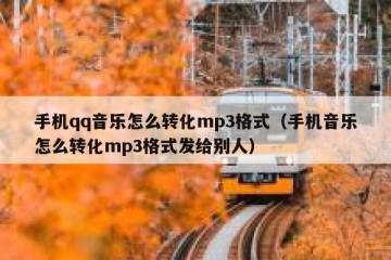 手机qq音乐怎么转化mp3格式（手机音乐怎么转化mp3格式发给别人）