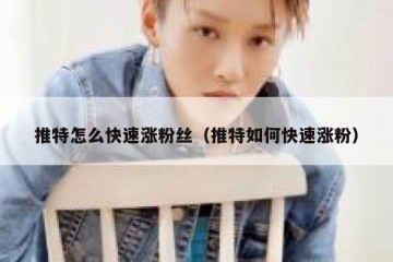 推特怎么快速涨粉丝（推特如何快速涨粉）