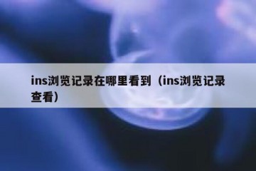ins浏览记录在哪里看到（ins浏览记录查看）